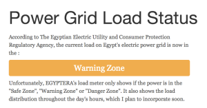 Egypt Power Grid Load Status